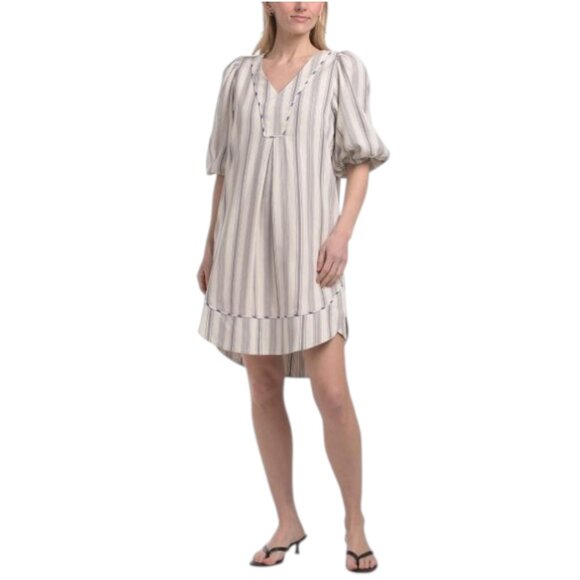 Cynthia Rowley Dresses & Skirts - CYNTHIA ROWLEY Striped Mini Dress With Contrast Piping